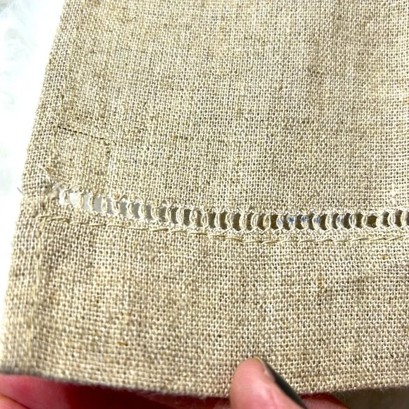 MUDPIE Set 2 Holiday Hand Towels NEW Linen Embroidery FrenchKnot Cheer Christmas - Picture 5 of 13